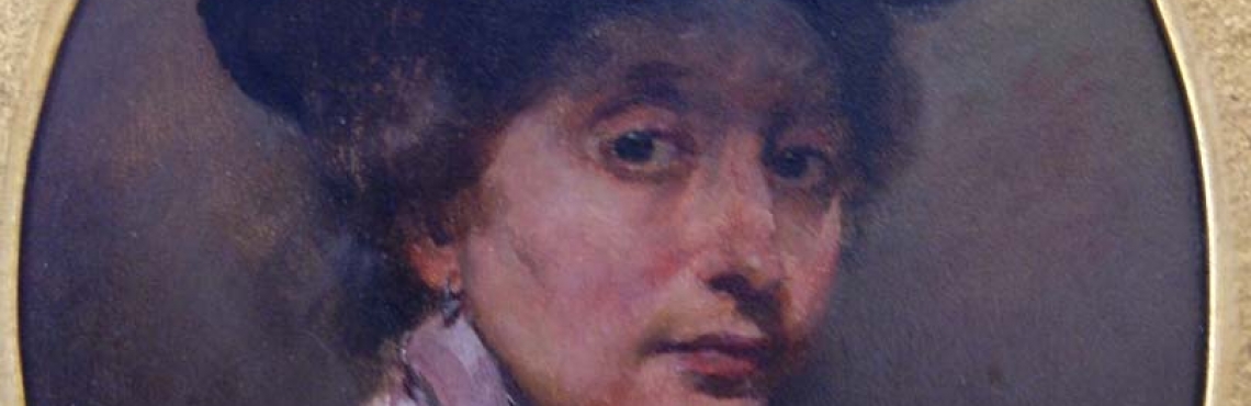 Portrait of the artist’s wife (Emília Bordalo Pinheiro), c. 1903-05. Oil on canvas, signed,  Inv. 3471