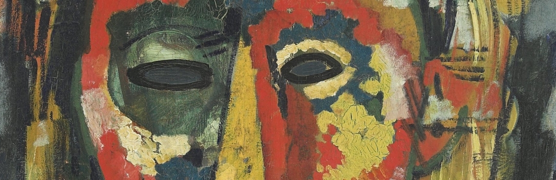 A mascara de olho verde.Cabeça c. 1915-1916 Óleo sobre tela. Colecção particular                                                                